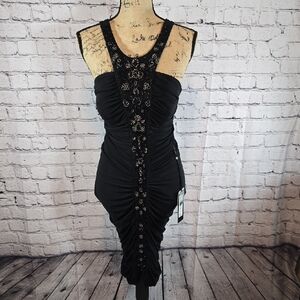 David Meister Cocktail Dress with Beading Size 6 NWT